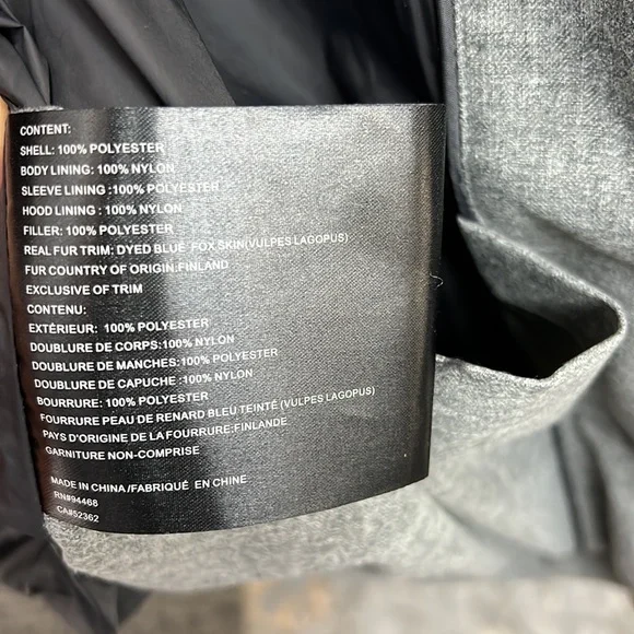 NWT,tahari mens real fur top puffer jacket light grey - Picture 17 of 17